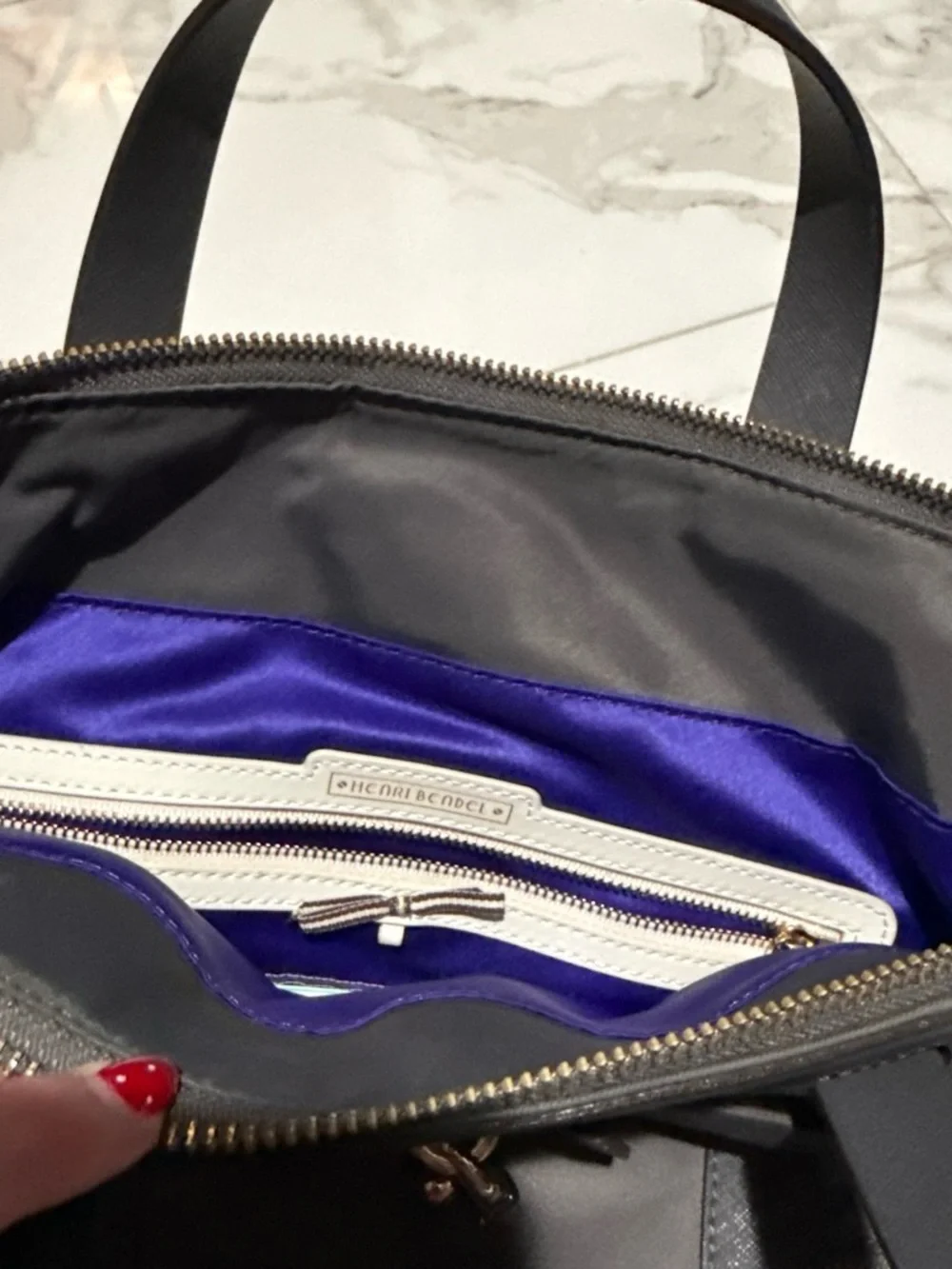 henri bendel women's Convertible Nylon Backpack in Charcoal